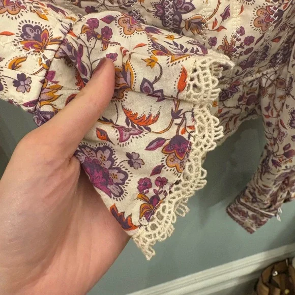 Sezane alexiana nausica quilted ruffle blouse - Picture 10 of 13